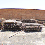 Sticks that are used to hang the tobacco in the barns for curing.