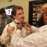 Learning how to tie a bow tie