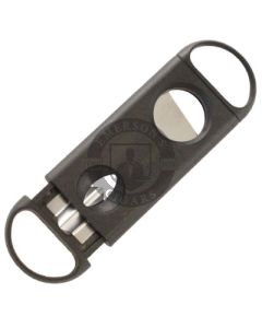 Black Plastic 2 in 1 Cigar Cutter