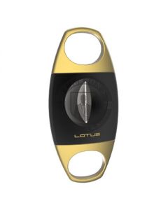 Lotus Jaws Cigar Cutter V-Cut Gold and Black
