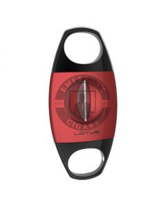 Lotus Jaws Cigar Cutter V-Cut Red and Black