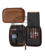 Klaro Flint Travel Brown Cigar Case